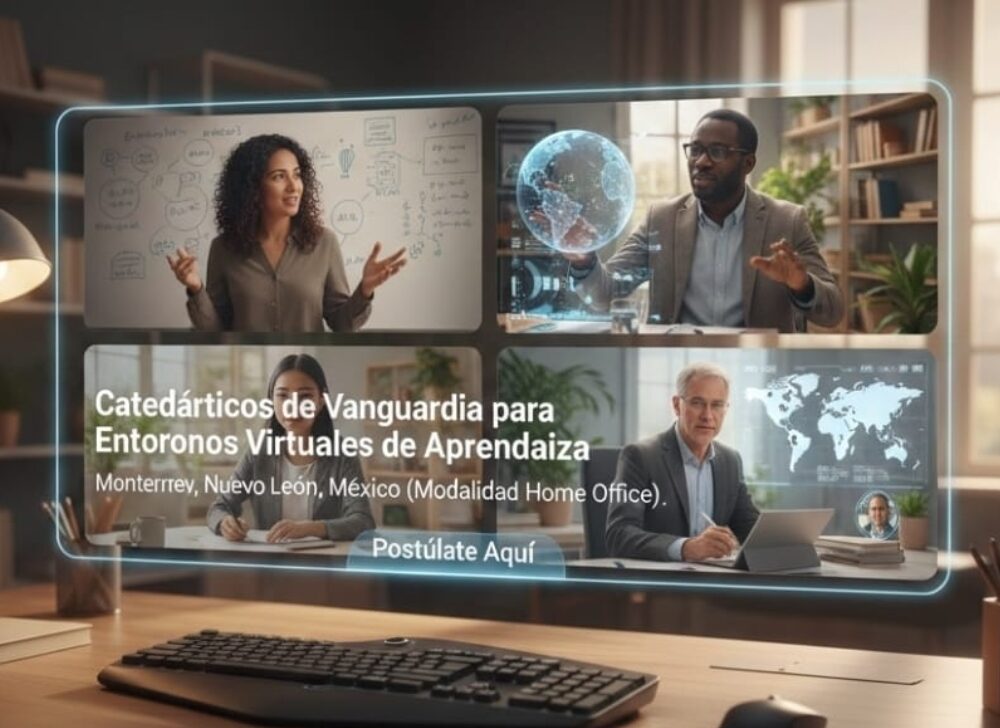 Catedráticos de Vanguardia para Entornos Virtuales de Aprendizaje ​Monterrey, Nuevo León, México (Modalidad Home Office)